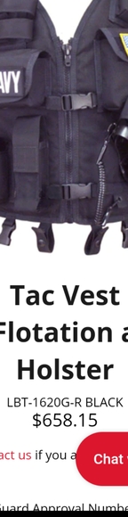 London Bridge Gold Tag Tactical Flotation Vest LBT 1620G-R PFD USGI - Picture 3 of 5